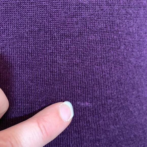 Sandro deep purple open criss cross back wool blend sweater size 1 or Small - Picture 4 of 12